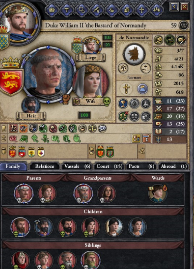 Duke William II of Normandy, November 1086.PNG